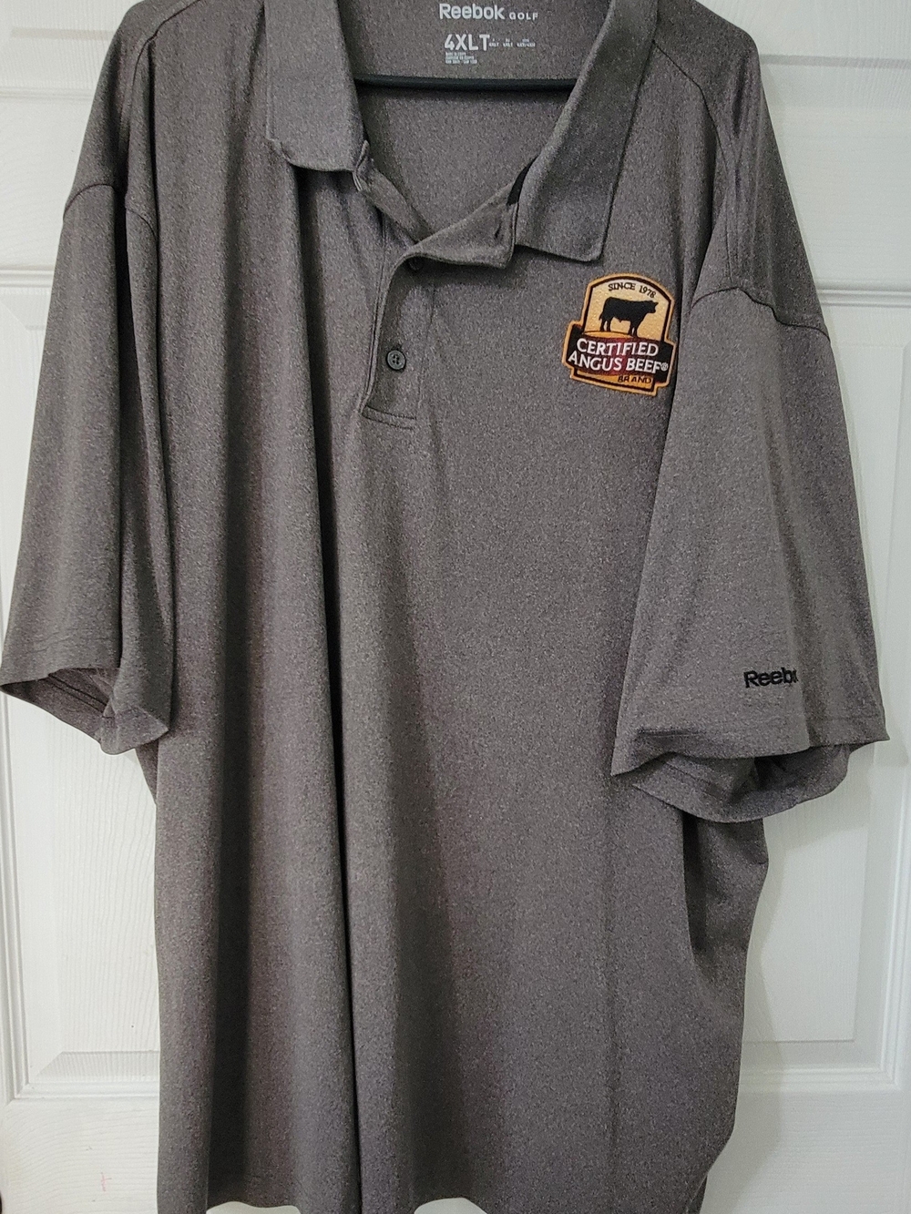 Reebok Men's Gray Polo with Certified Angus Beef Patch